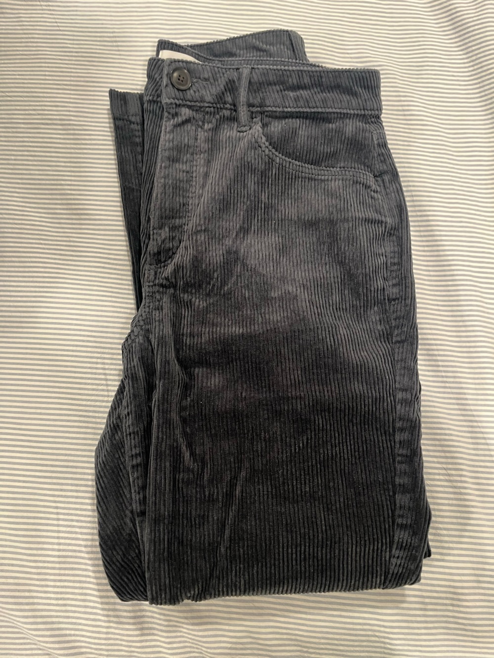 LOFT Woman’s Black Corduroy Slim Straight Jeans